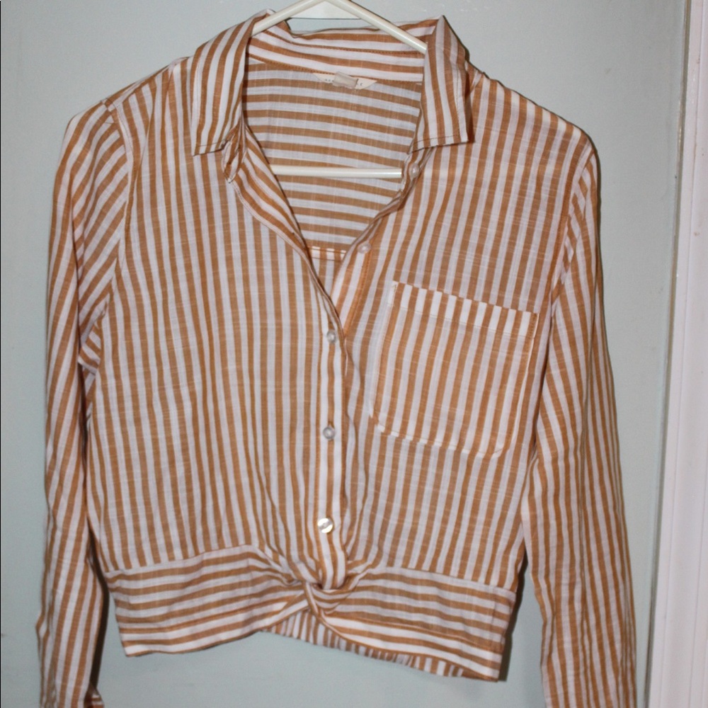 Long sleeve button up.